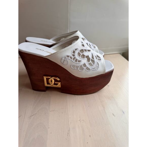 Dolce & Gabbana open-toe platform-sole mules size 37/ US 7 - Picture 2 of 16